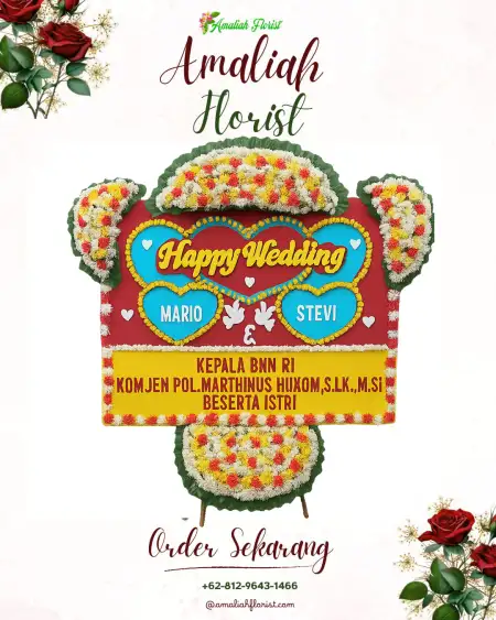 Papan Bunga Pernikahan Selat